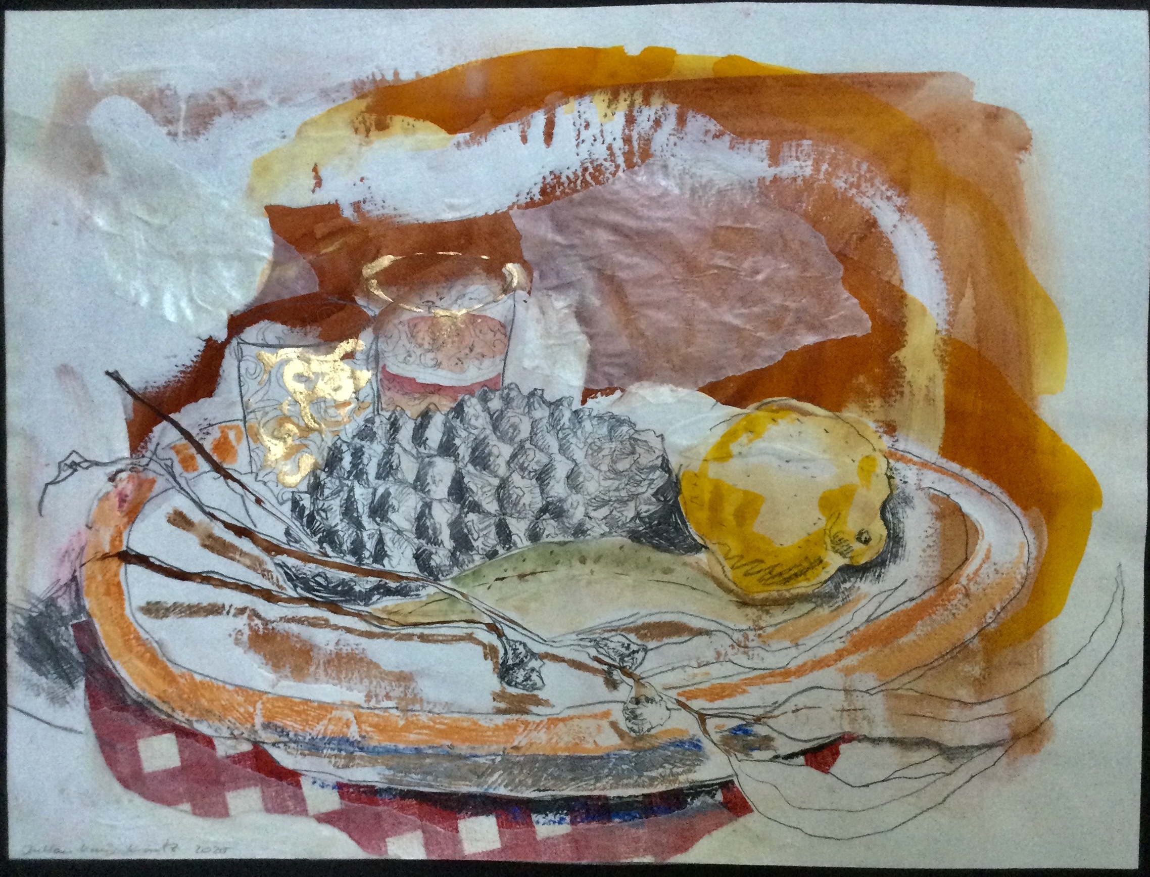 Still Life with Eucalyptus and Lemon